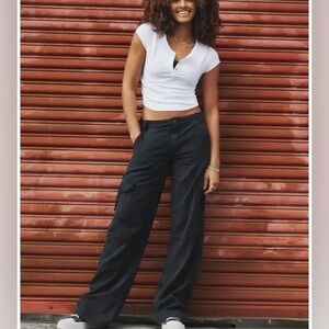 AE Dreamy Drape Stretch Super High-Waisted Cargo Baggy Wide-leg pant